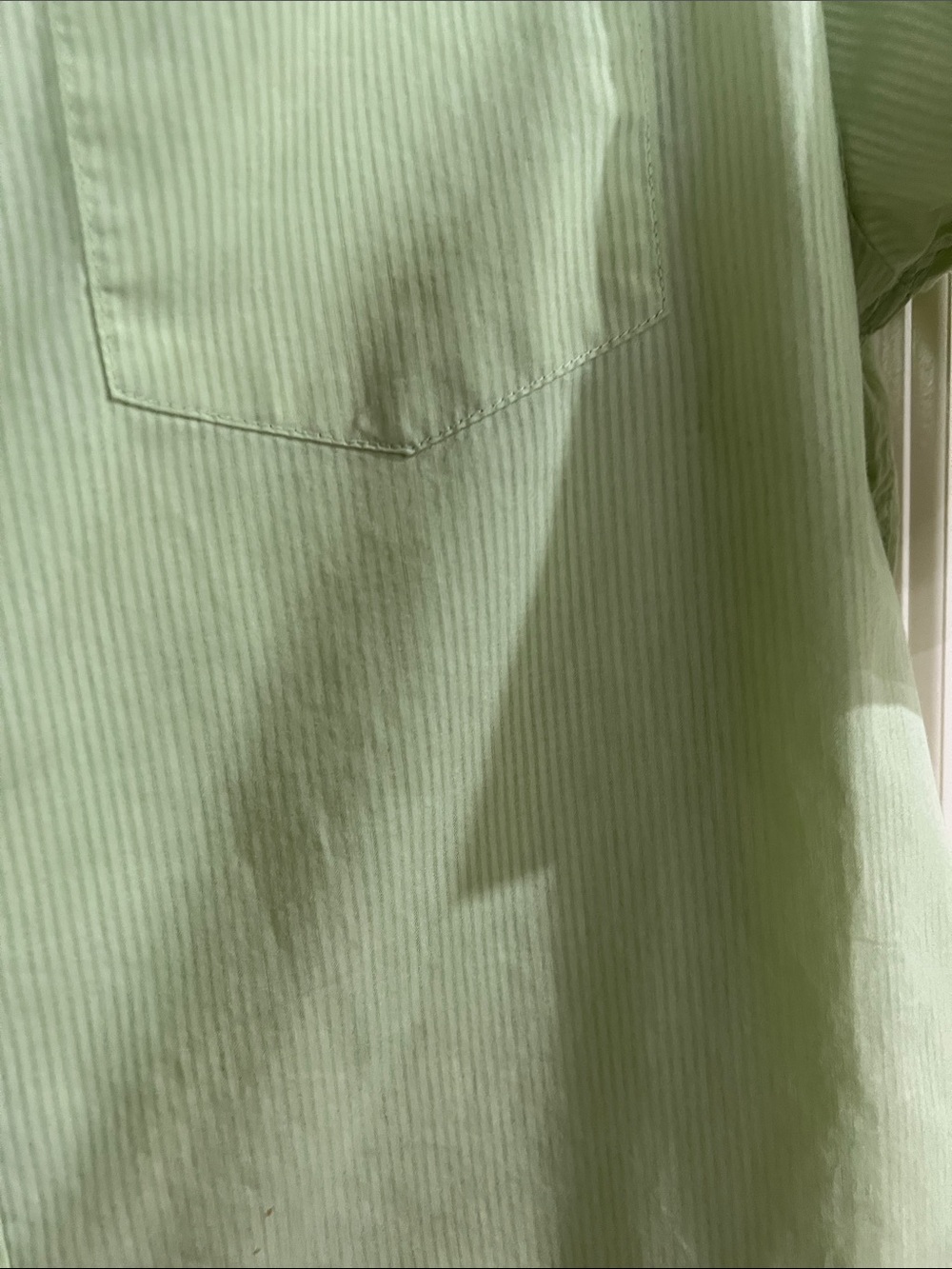croft & barrow Light Green Short-Sleeve Button-Down Shirt H174. - Picture 6 of 10